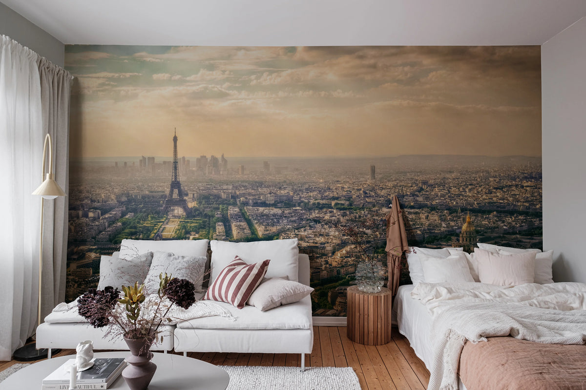 Paris Panorama Mural Wallpaper - room preview 02