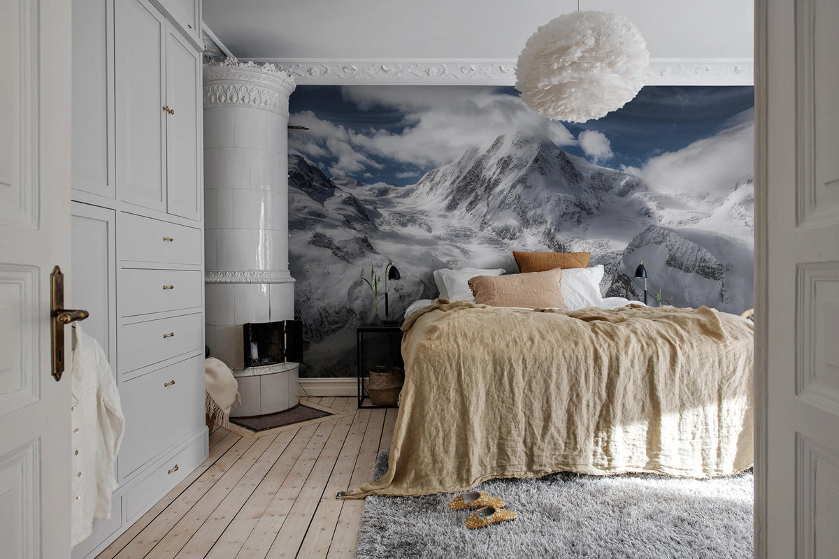 Cloudy Mountains Mural Wallpaper - room preview 02