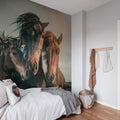 Three Horses Mural Wallpaper - room preview 02