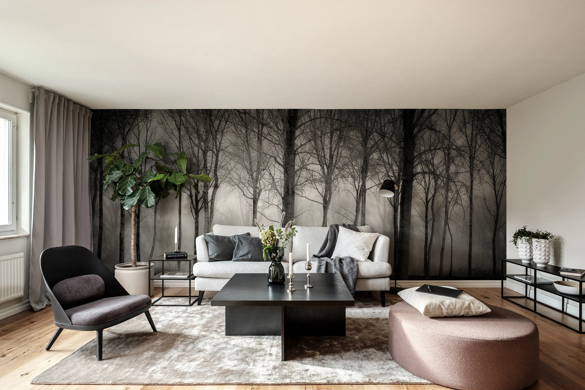 Row Of Trees Mural Wallpaper - room preview 02