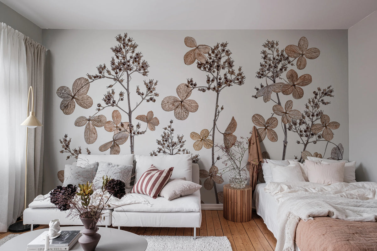 Dried Flowers Mural Wallpaper - room preview 02