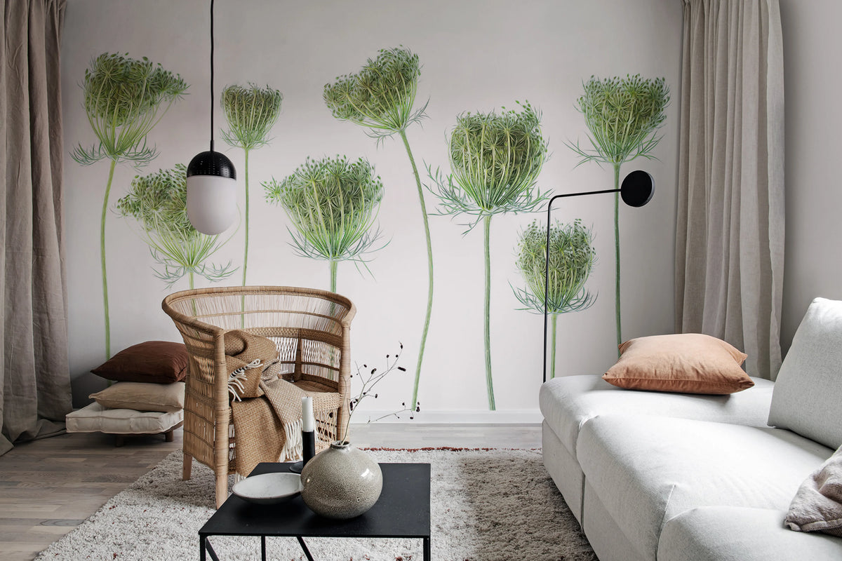 Wild Carrot Mural Wallpaper - room preview 02