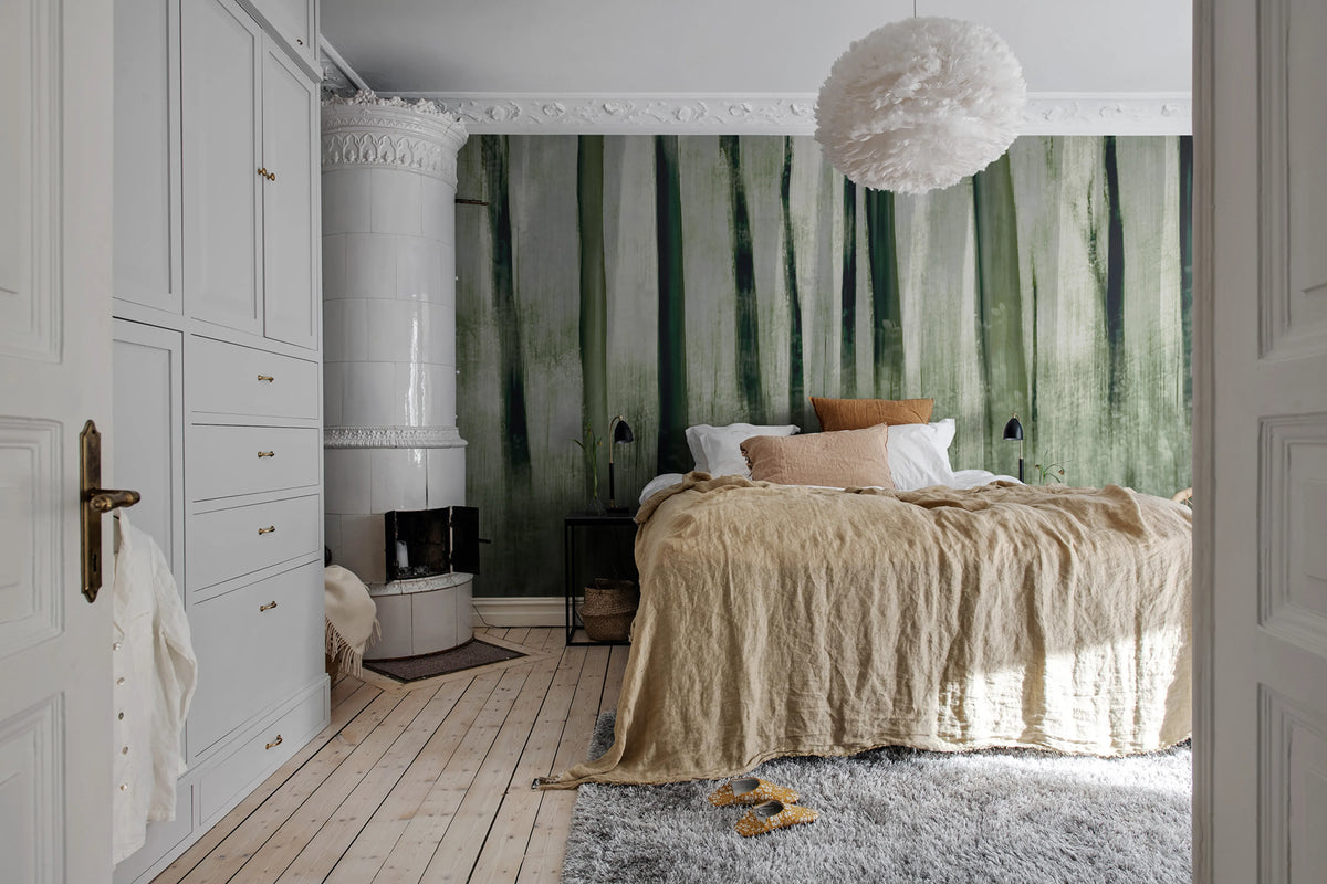 Painted Trees Mural Wallpaper - room preview 02
