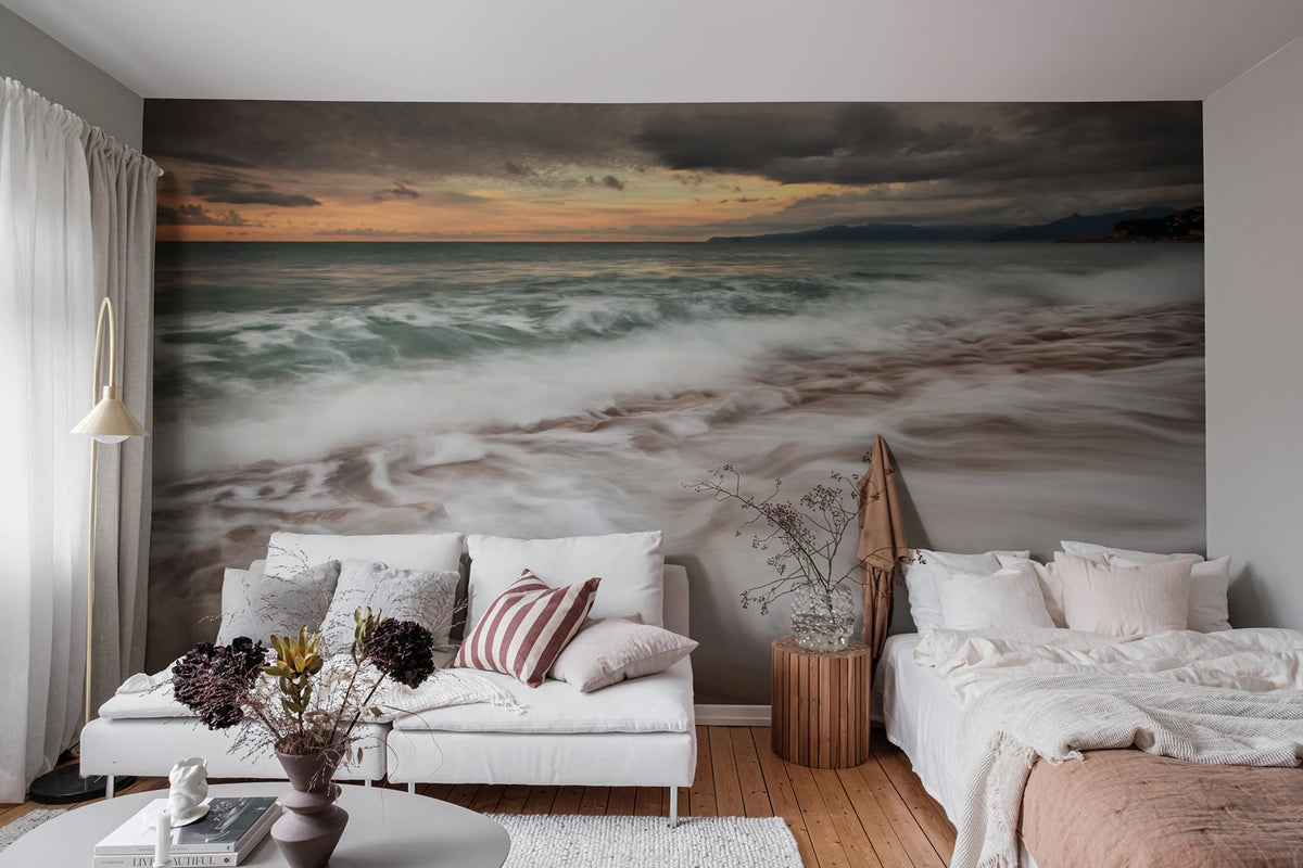 Dramatic Waves Mural Wallpaper - room preview 02