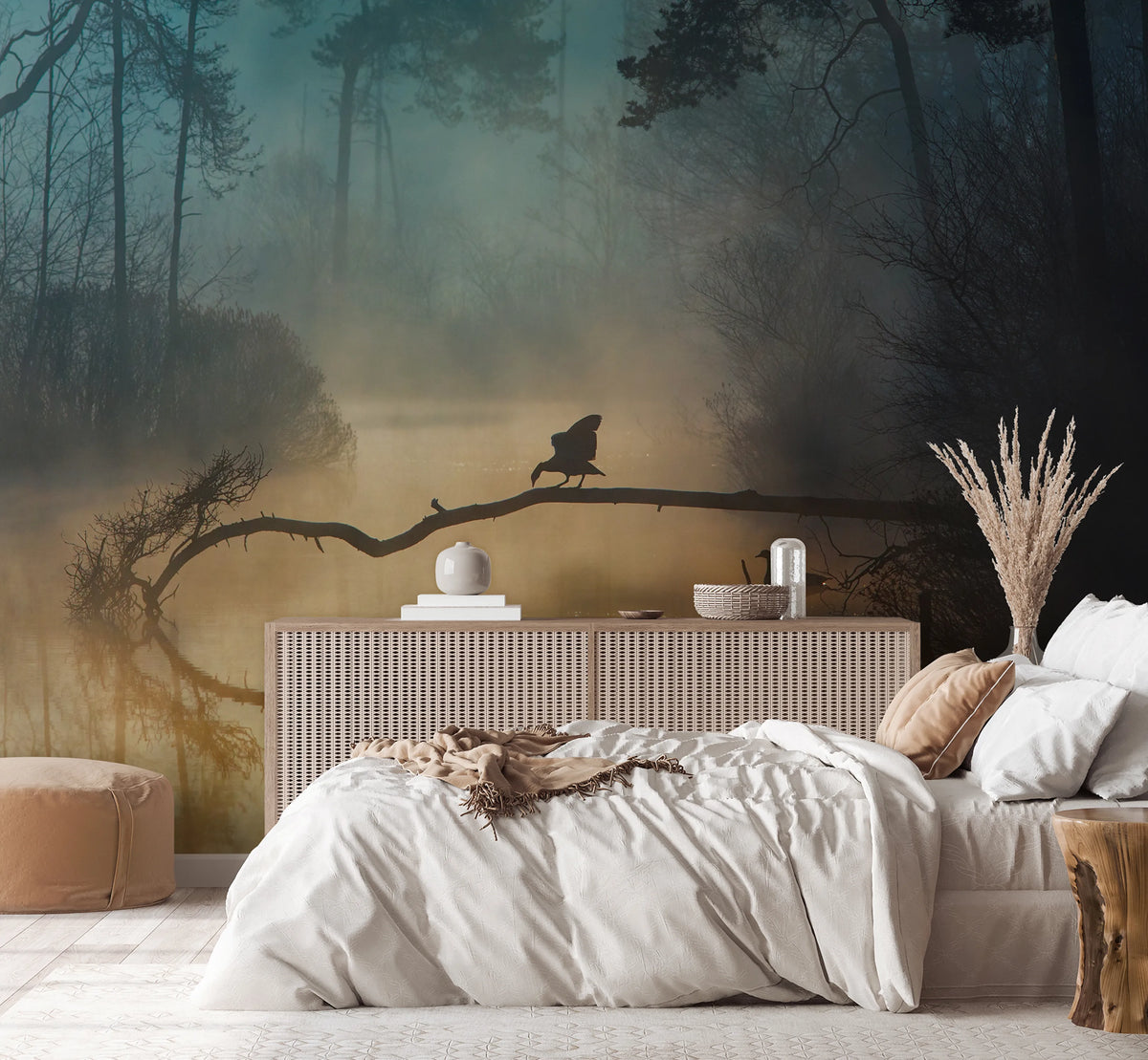 Morning Lake Mural Wallpaper - room preview 02