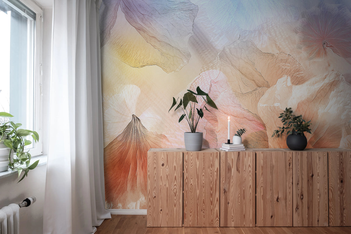 Pastel Petals Mural Wallpaper - room preview 02