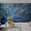 Blue Crown Dill Mural Wallpaper - room preview 02