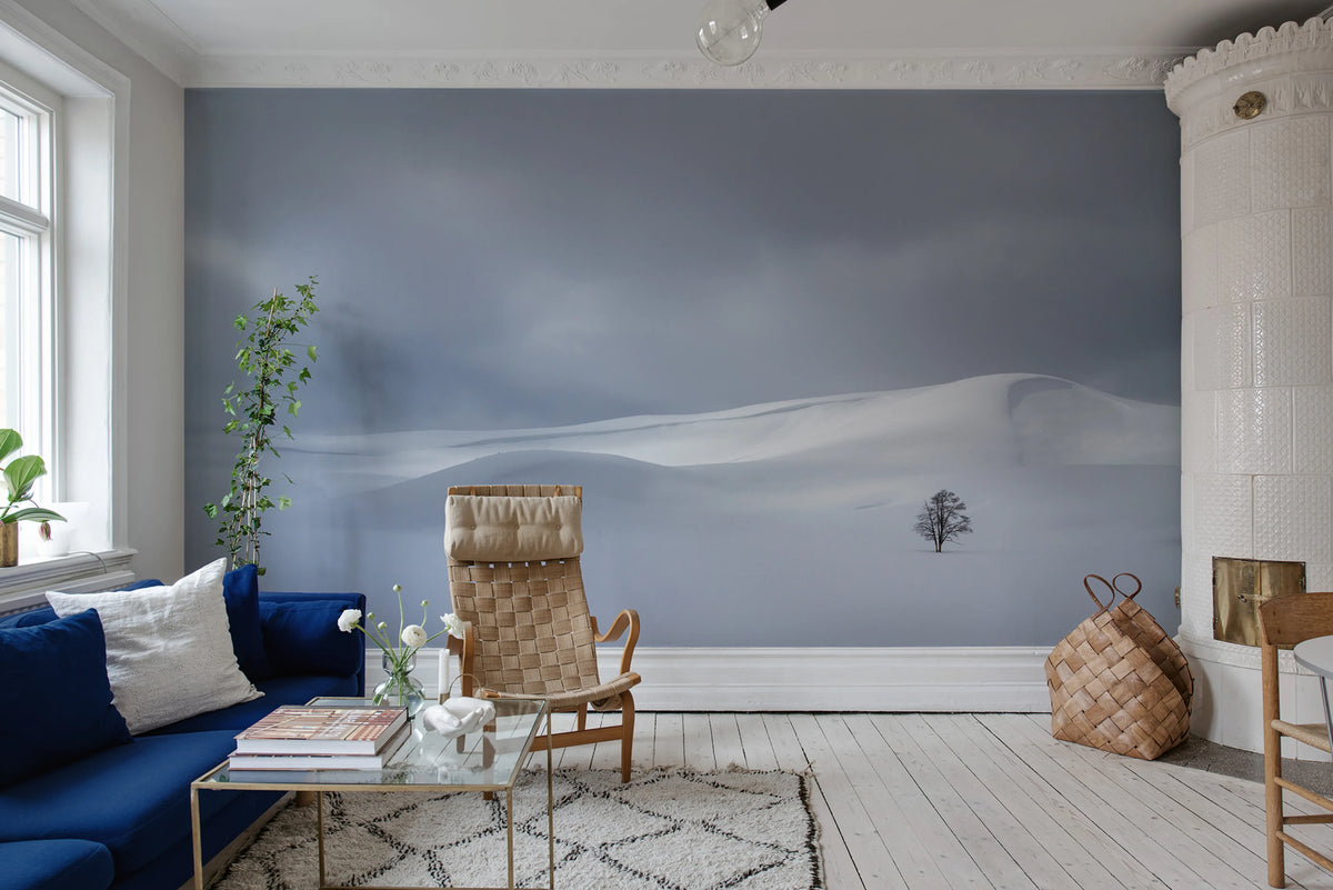 Snowy Hills Mural Wallpaper - room preview 02