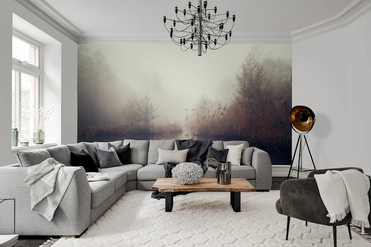 Autumn Pond Mural Wallpaper - room preview 02