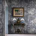 Dazzling Foliage, Blue Mural Wallpaper - room preview 02