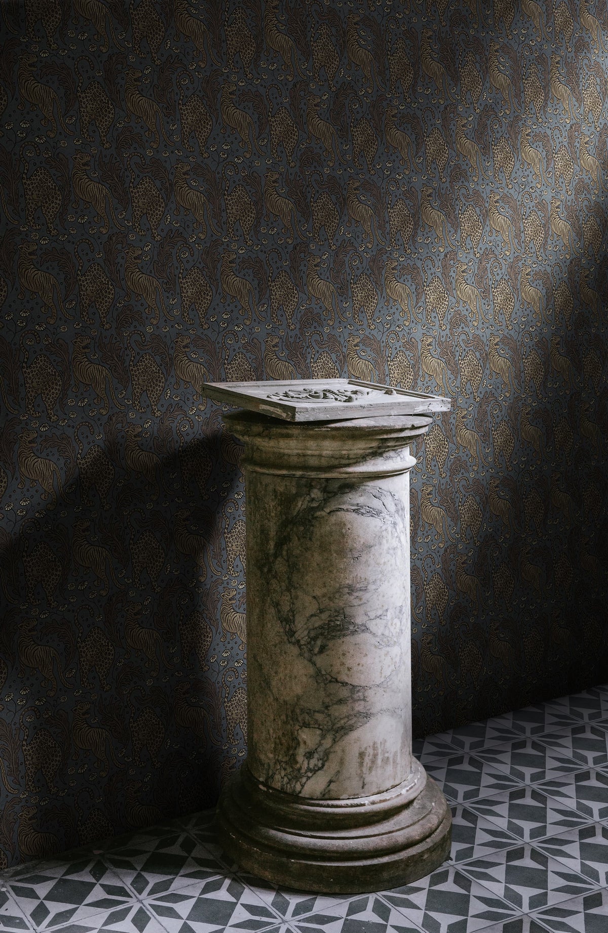 Year Of The Tiger, Midnight Mural Wallpaper - room preview 02