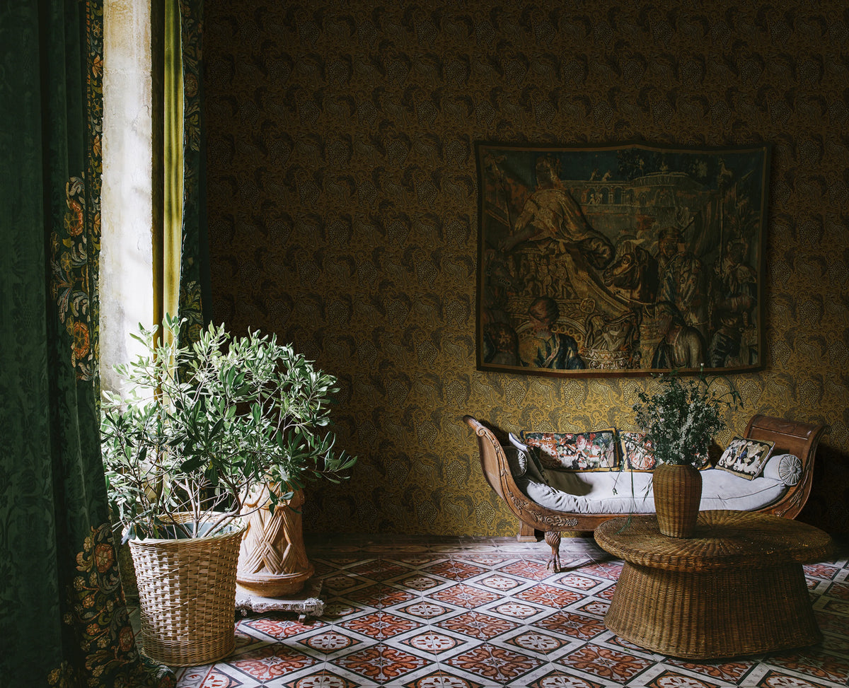 Year Of The Tiger, Saffron Mural Wallpaper - room preview 02