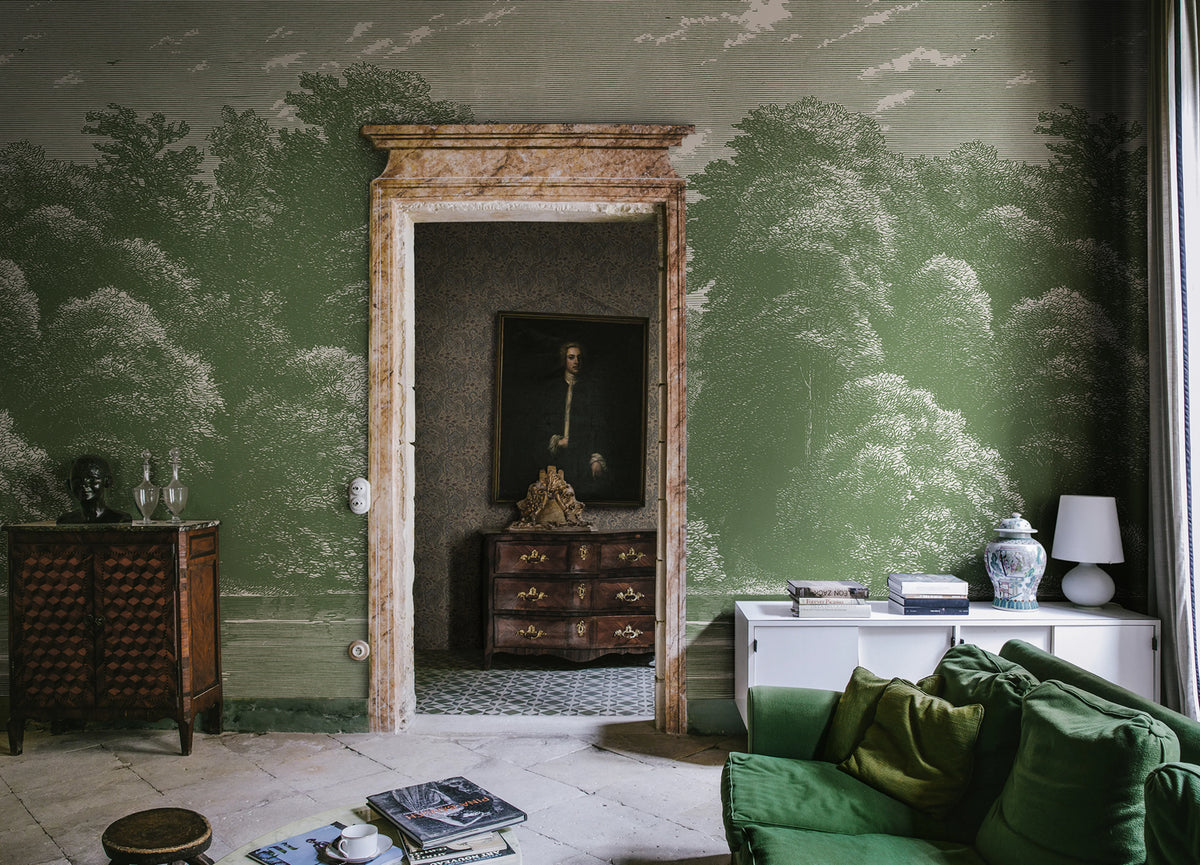 Spring Season, Green Mural Wallpaper - room preview 02