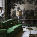 Swan Pond, Vintage Mural Wallpaper - room preview 02
