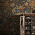 Vintage Flora, Blue Mural Wallpaper - room preview 02
