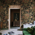 Vintage Flora, Ebony Mural Wallpaper - room preview 02