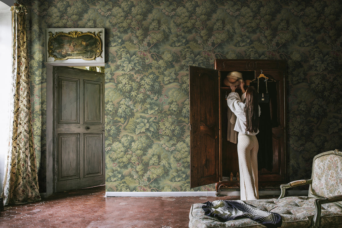 The Path, Green Mural Wallpaper - room preview 02