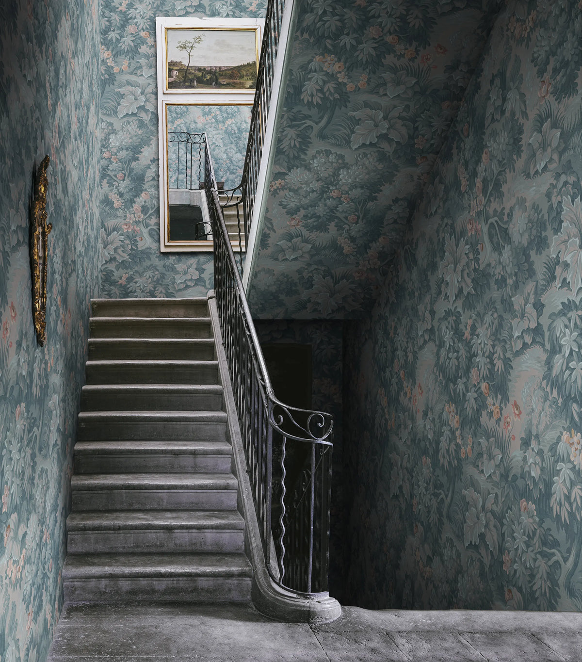 The Path, Lightblue Mural Wallpaper - room preview 02
