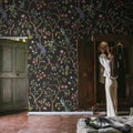 Songbirds, Midnight Mural Wallpaper - room preview 02
