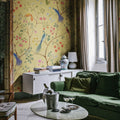 Songbirds, Saffron Mural Wallpaper - room preview 02