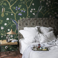 Songbirds, Emerald Mural Wallpaper - room preview 02
