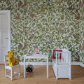 Backwood Birds, White Mural Wallpaper - room preview 02