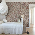 Backwood Birds, Brown Mural Wallpaper - room preview 02