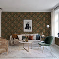 Vintage Garden, Green Mural Wallpaper - room preview 02