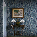 No Time to Waste, Blue Mural Wallpaper - room preview 02