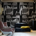 Vaasa, Graphite Mural Wallpaper - room preview 02