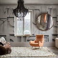 Caroline, Gray Mural Wallpaper - room preview 02