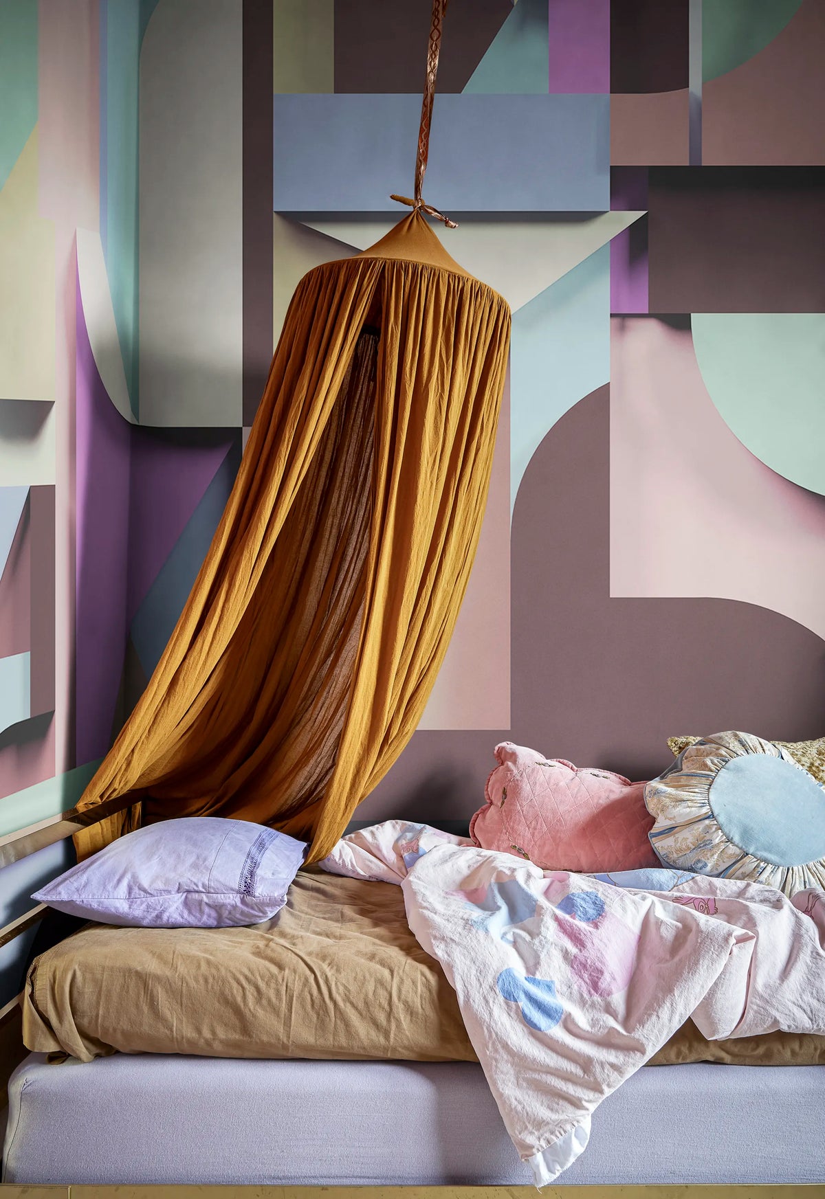 Caroline, Pastel Mural Wallpaper - room preview 02