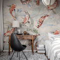Koi, Coral Mural Wallpaper - room preview 02