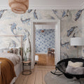 Koi, Blue Mural Wallpaper - room preview 02