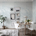 Breeze Ice Blue Mural Wallpaper - room preview 02