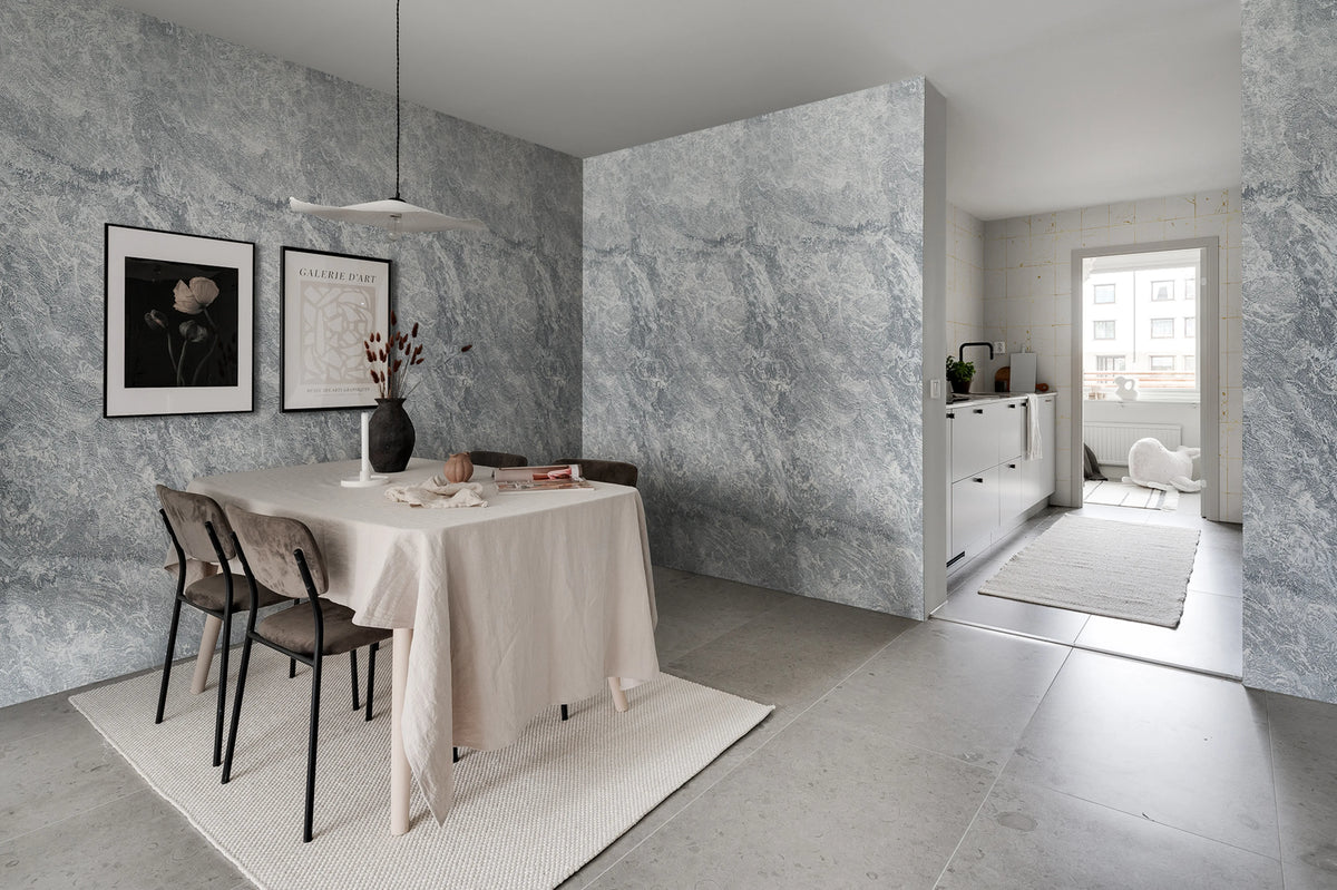 Breeze Blue Mural Wallpaper - room preview 02