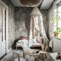 Wisteria, Linen Mural Wallpaper - room preview 02