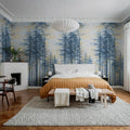 Daybreak, Blue Mural Wallpaper - room preview 02