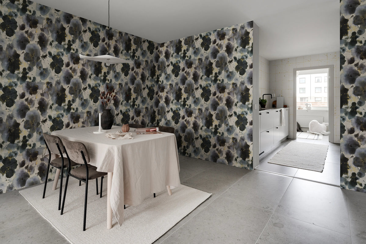 Violets Blue Mural Wallpaper - room preview 02