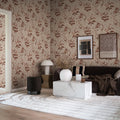 Floral Ripple Rust Mural Wallpaper - room preview 02