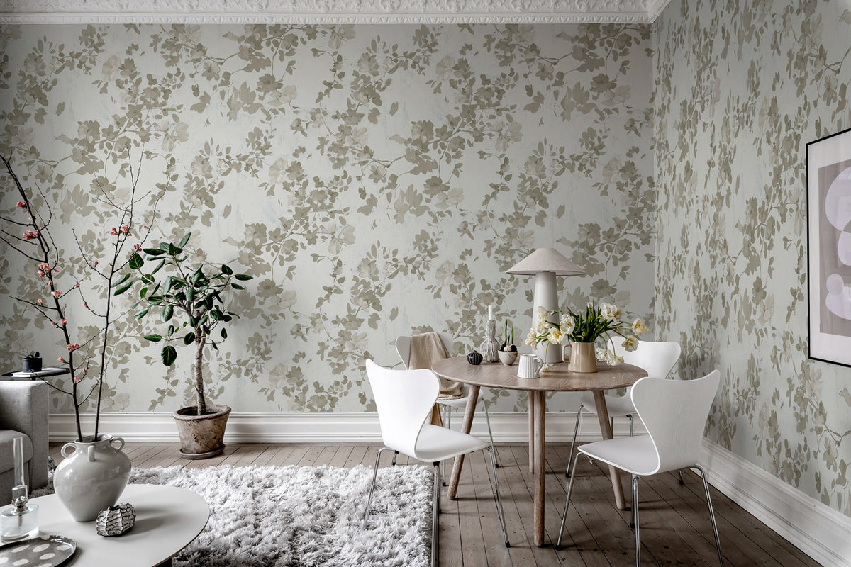 Blooming Garden, Pearl Mural Wallpaper - room preview 02
