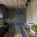 Birdseye, Blue Mural Wallpaper - room preview 02