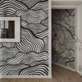 Soft Clouds Graphite Mural Wallpaper - room preview 02