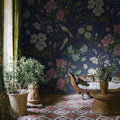 Grandiflora, Blue Mural Wallpaper - room preview 02