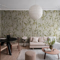 Bamboo Garden Green Mural Wallpaper - room preview 02