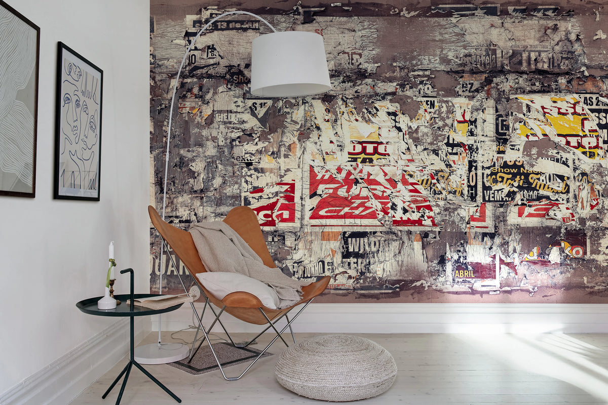 Paper Concrete Mural Wallpaper - room preview 02