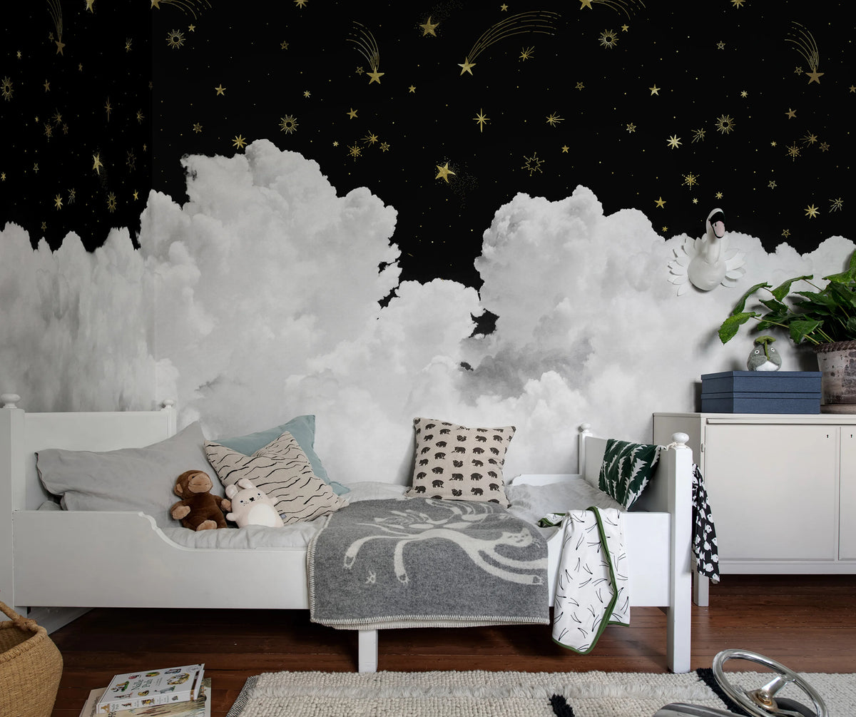 Star Cloud Night Mural Wallpaper - room preview 02