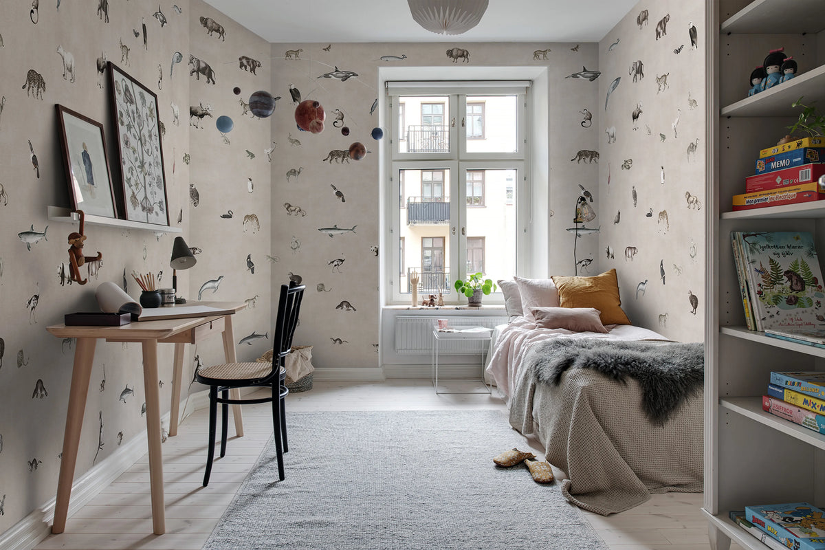 Wildlife Sand Mural Wallpaper - room preview 02