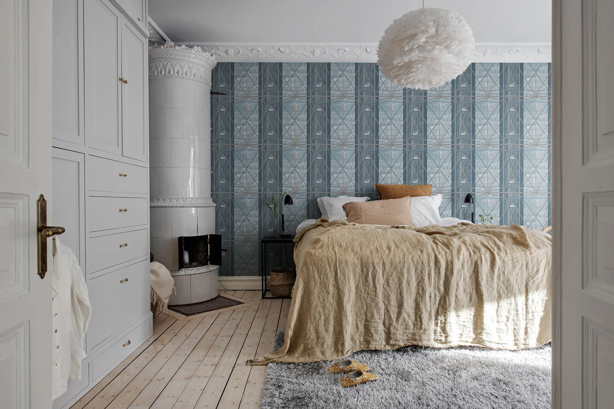 Skyrise, Lightblue Mural Wallpaper - room preview 02