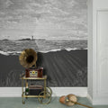 Guiding Light, Graphite Mural Wallpaper - room preview 02